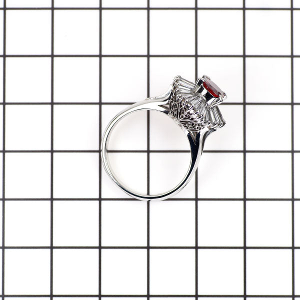 Pt900 ルビー ダイヤモンド リング 1.18ct D1.21ct