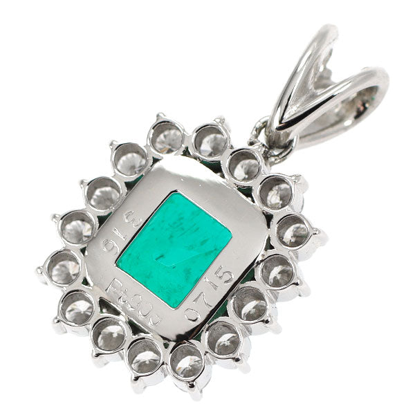 Pt900 エメラルド ダイヤモンド ペンダントトップ 3.16ct D0.715ct