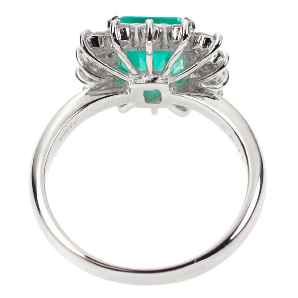 Pt900 エメラルド ダイヤモンド リング 1.69ct D0.70ct