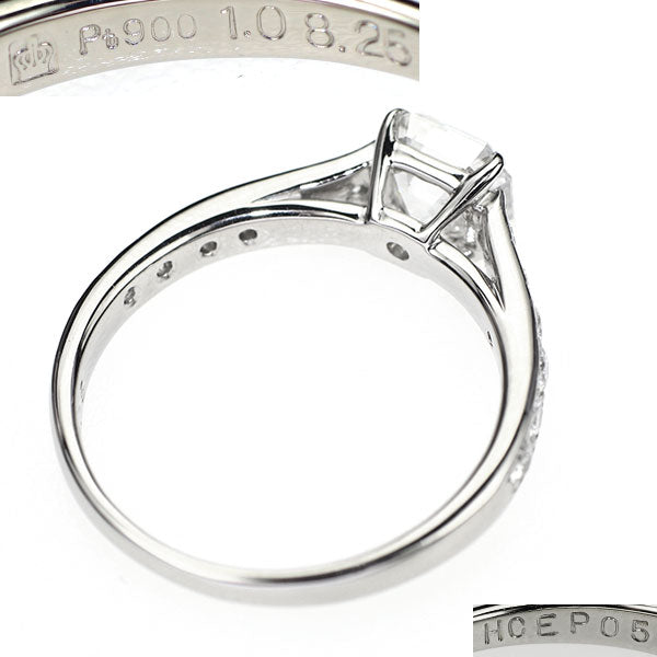 ロイヤルアッシャー Pt950 正規ロイヤルアッシャーカットダイヤモンド リング 1.085ct F VS2 D0.25ct