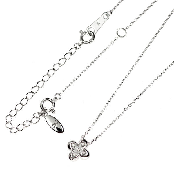 ヴァンドーム青山 K18WG ダイヤモンド ペンダントネックレス 0.21ct フラワー