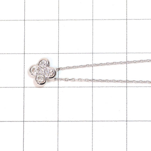 ヴァンドーム青山 K18WG ダイヤモンド ペンダントネックレス 0.21ct フラワー