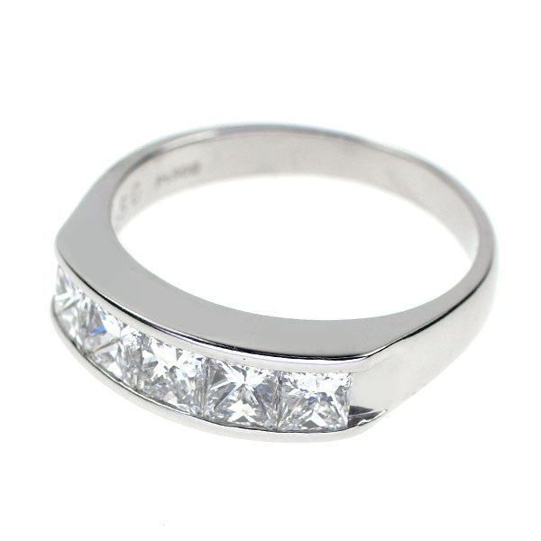 Pt900 プリンセスカットダイヤモンド リング 1.50ct 一文字
