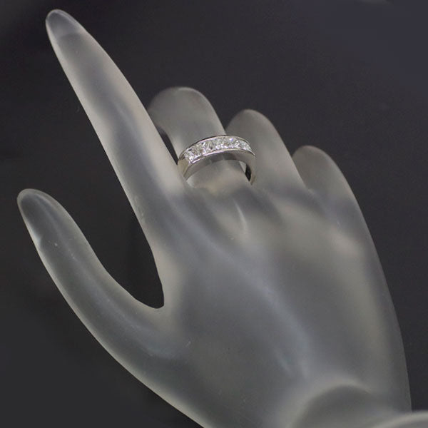 Pt900 プリンセスカットダイヤモンド リング 1.50ct 一文字