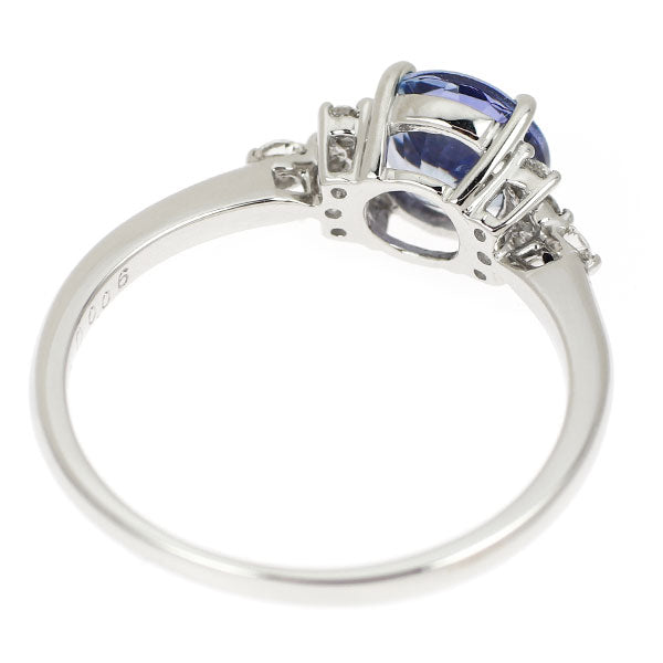 Pt950 タンザナイト ダイヤモンド リング 1.00ct D0.06ct