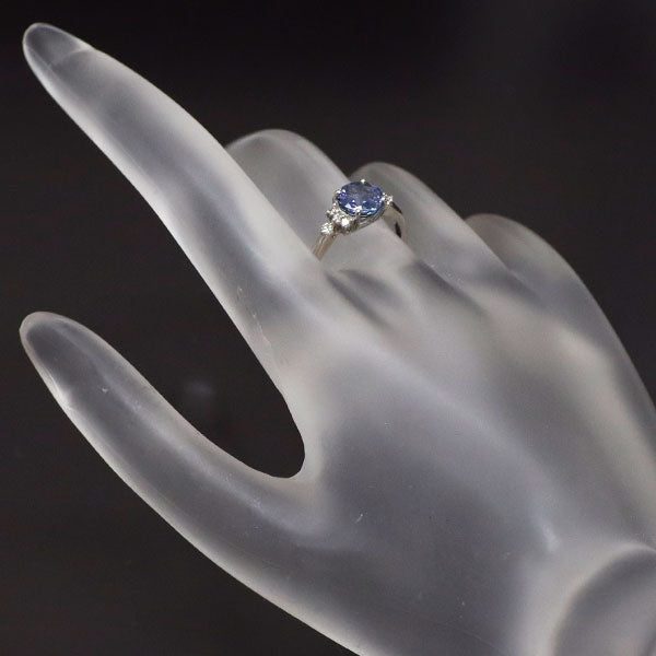 Pt950 タンザナイト ダイヤモンド リング 1.00ct D0.06ct
