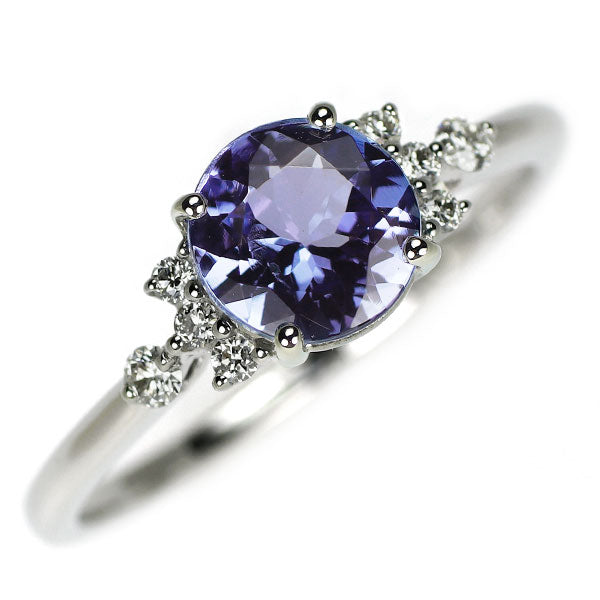 Pt950 タンザナイト ダイヤモンド リング 1.00ct D0.06ct