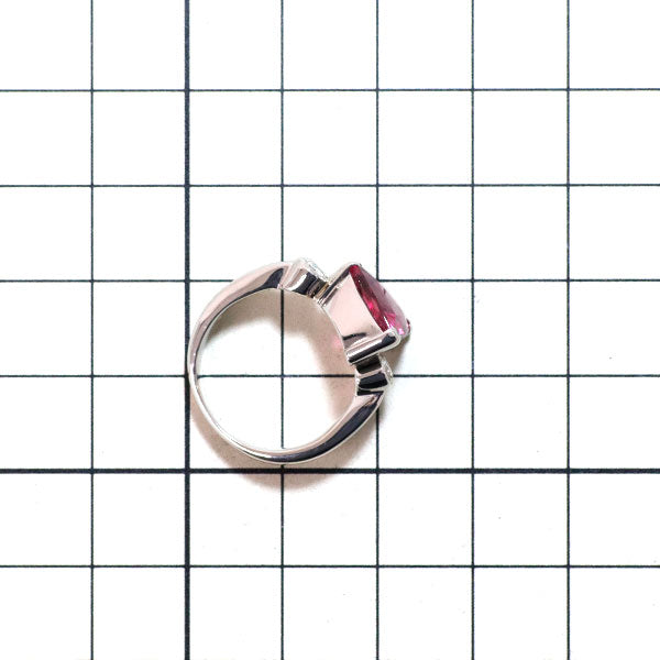Pt900 トリリアントカット ピンクトルマリン ダイヤモンド リング 2.35ct D0.20ct