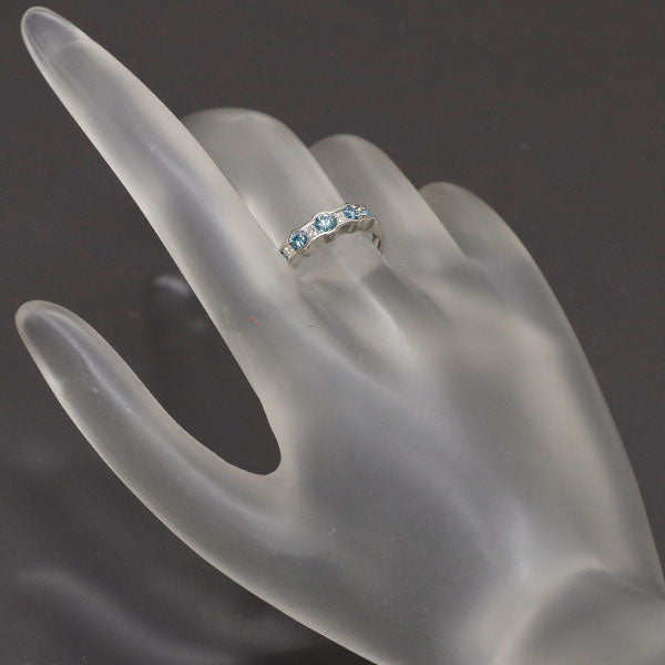 Pt900 カラーレス/トリートブルー ダイヤモンド リング 1.10ct