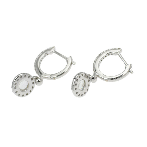 K18WG ローズカットダイヤモンド ピアス 0.24ct D0.31ct