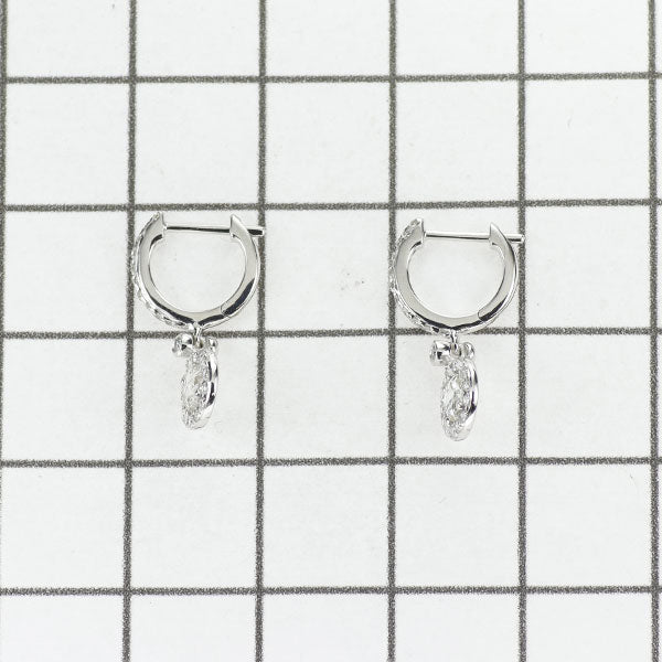 K18WG ローズカットダイヤモンド ピアス 0.24ct D0.31ct