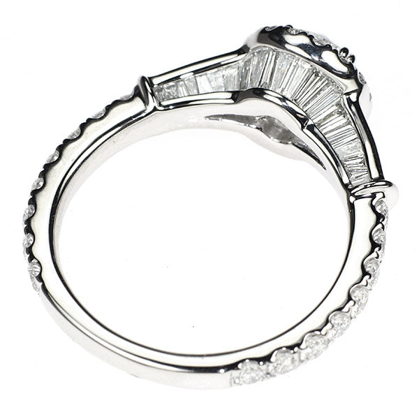GIA鑑定書付 Pt900 最高級ダイヤモンド リング 0.72ct D FL 3EX D1.10ct