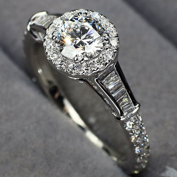 GIA鑑定書付 Pt900 最高級ダイヤモンド リング 0.72ct D FL 3EX D1.10ct