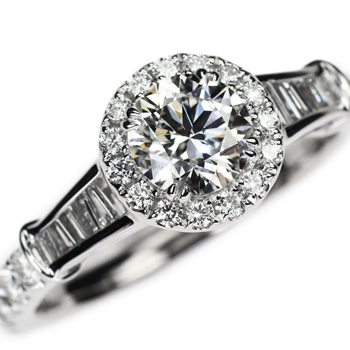 GIA鑑定書付 Pt900 最高級ダイヤモンド リング 0.72ct D FL 3EX D1.10ct