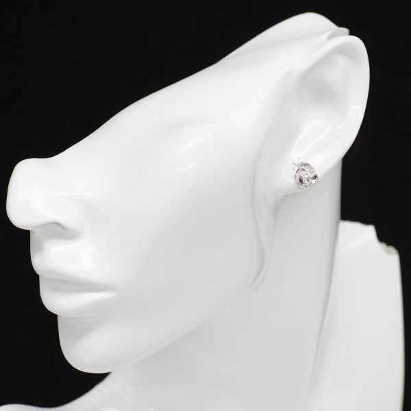 K18WG ダイヤモンド ピアス 0.32ct フラワー