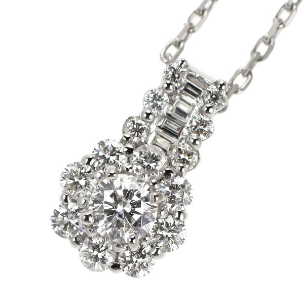 Pt900/Pt850 ダイヤモンド ペンダントネックレス 0.333ct D0.65ct