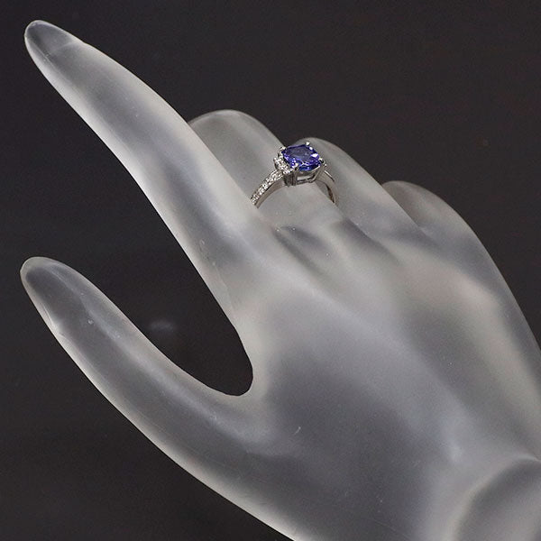 Pt900 タンザナイト ダイヤモンド リング 1.04ct D0.10ct