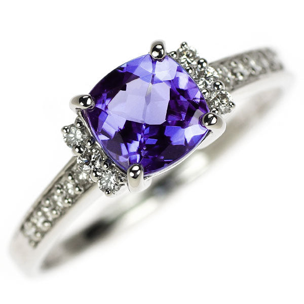 Pt900 タンザナイト ダイヤモンド リング 1.04ct D0.10ct