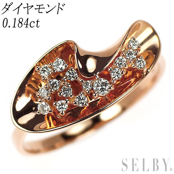 K18PG ダイヤモンド リング 0.184ct