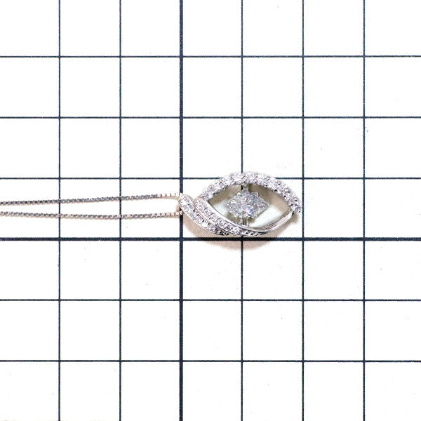 Pt マーキス ダイヤモンド ペンダントネックレス 0.612ct D0.32ct