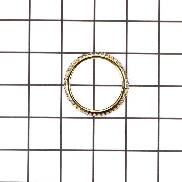ポンテヴェキオ K18YG トリートグリーン/ブルー/カラーレス ダイヤモンド サファイア リング 0.18ct S0.12ct ピスタッキオ エテルノファミリー カリーナ フルエタニティ