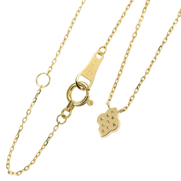 アガット K18YG ダイヤモンド ペンダントネックレス 0.04ct