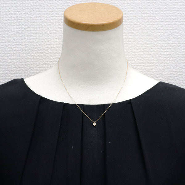 アガット K18YG ダイヤモンド ペンダントネックレス 0.04ct