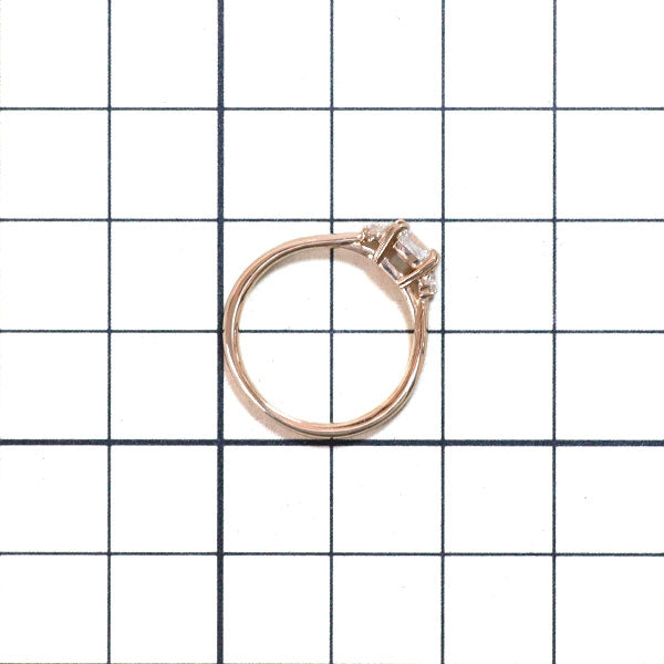 オレッキオ K18PG エメラルドカット ダイヤモンド ダイヤモンド リング 0.311ct D0.10ct