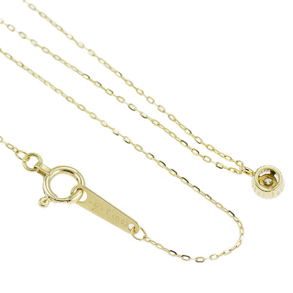 アガット K10YG ダイヤモンド ペンダントネックレス 0.03ct