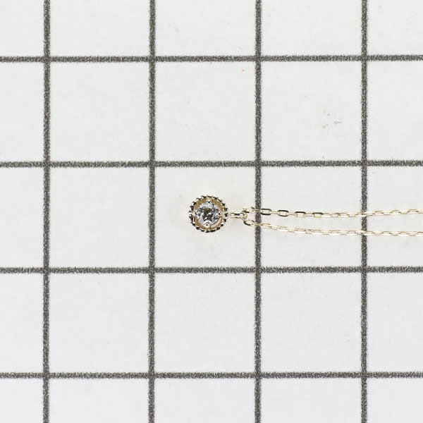 アガット K10YG ダイヤモンド ペンダントネックレス 0.03ct