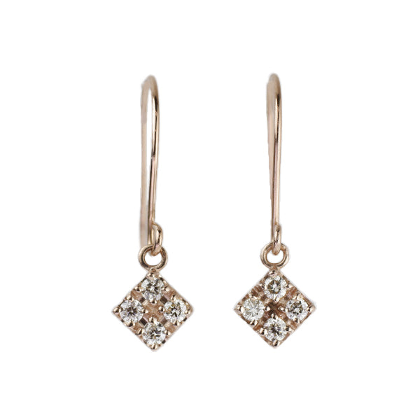 K18PG ダイヤモンド ピアス 0.10ct