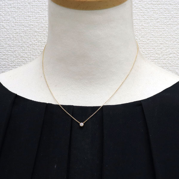 スタージュエリー K18YG ダイヤモンド ペンダントネックレス 0.12ct