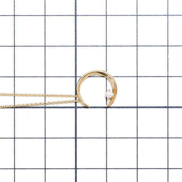 スタージュエリー K18YG ダイヤモンド ペンダントネックレス 0.05ct ムーンライト