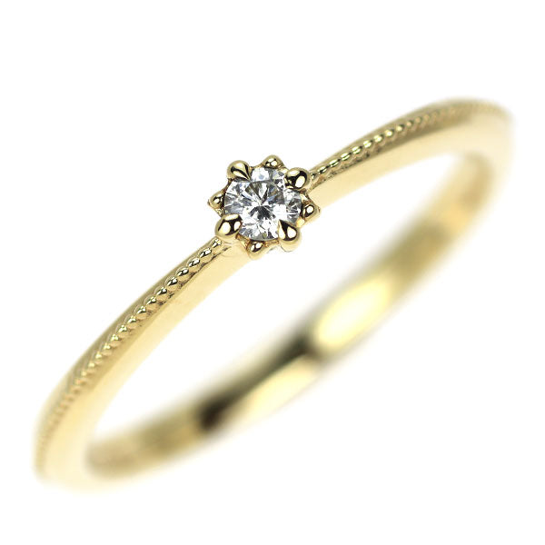 アガット K10YG ダイヤモンド リング 0.05ct the sun ring 2012