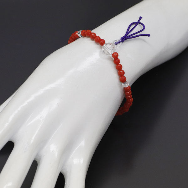 New Mediterranean Sarge/Huwatari Coral Quartz Bracelet Diameter approx. 4.4mm 
