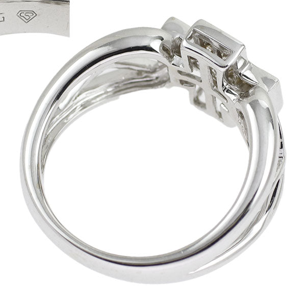 Les Essentials K18WG Diamond Ring Mystery Setting Cross 