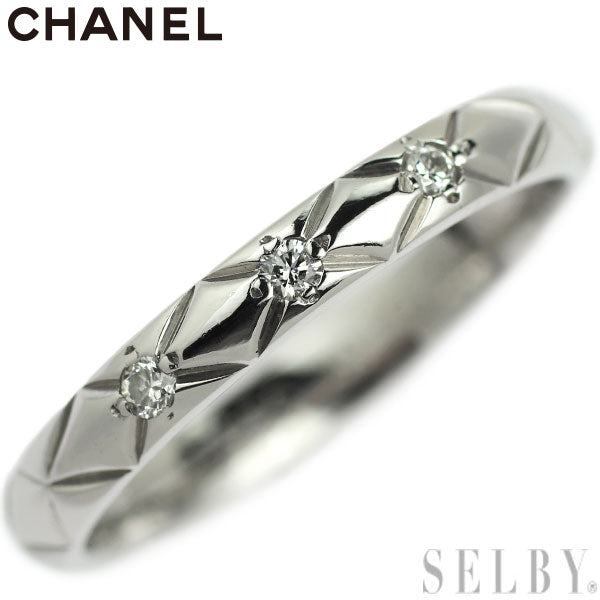 Chanel Pt950 Diamond Ring Matelasse No. 48 