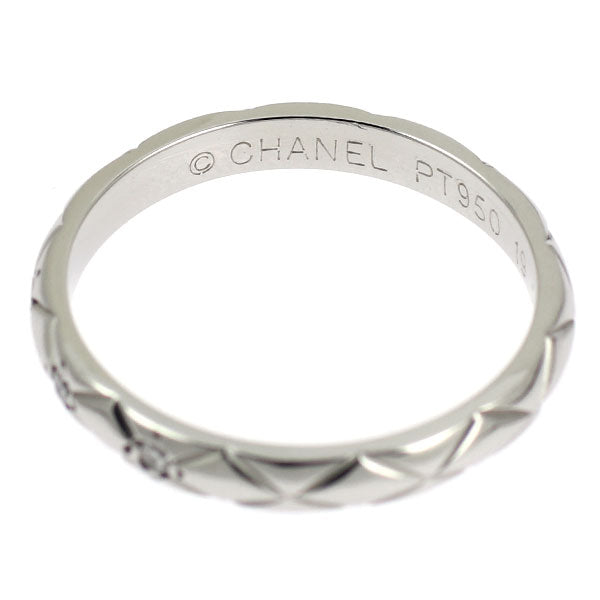 Chanel Pt950 Diamond Ring Matelasse No. 48 