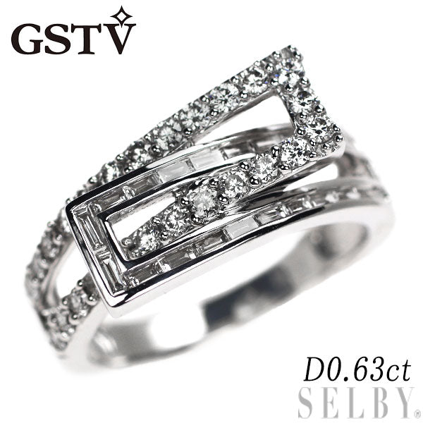 GSTV K18WG ダイヤモンド リング 0.63ct - リング(指輪)