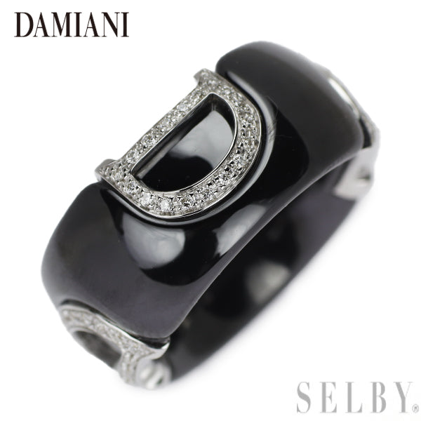 Damiani Ceramic/K18WG Diamond Ring D Icon 