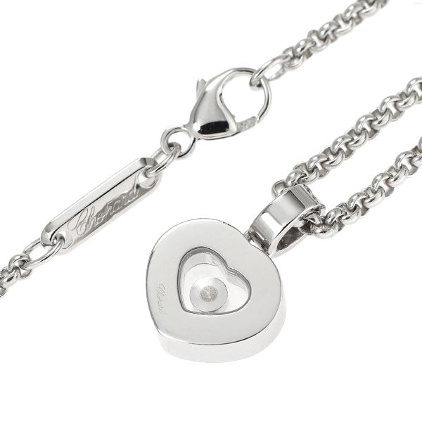 Chopard K18WG Diamond Pendant Necklace Happy Diamond Heart 