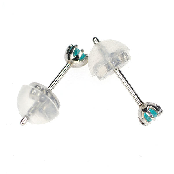 Brand new rare Pt900 Paraiba tourmaline earrings 0.10ct 