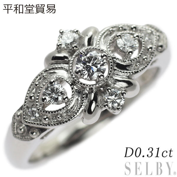 Heiwado Trading Pt950 Diamond Ring 0.31ct 