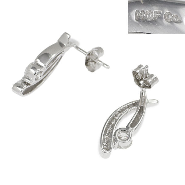 Hearts on Fire K18WG/K14WG Diamond Earrings 0.498 F/I SI1 EXHC 