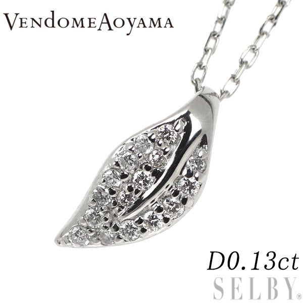Vendome Aoyama Pt950/ Pt850 Diamond Pendant Necklace 0.13ct 