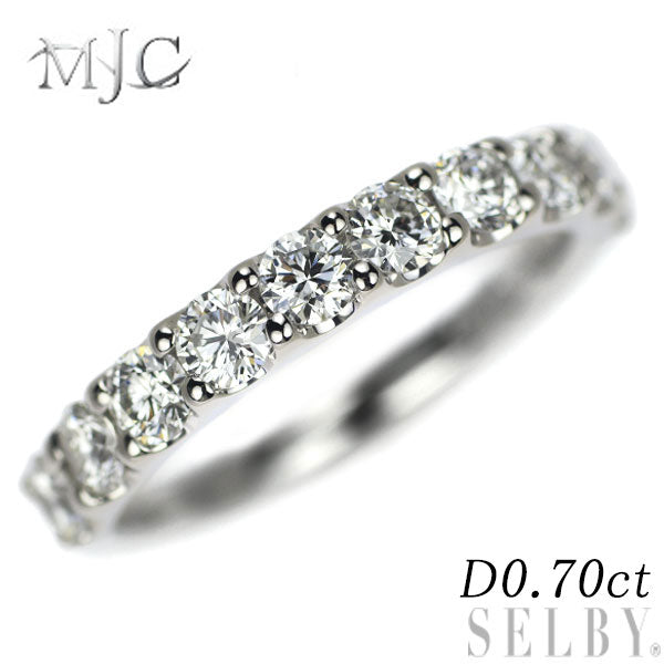 MJC Pt900 ダイヤモンド リング 0.70ct ハーフエタニティ