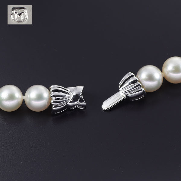 Mikimoto K18WG Pearl/Pearl Necklace 8.5mm-9.0mm 39.5cm《Selby Ginza Store》[S+Polished at an official store like new] [Used] 