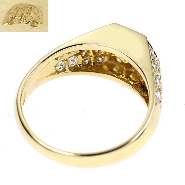 Queen K18YG diamond ring 