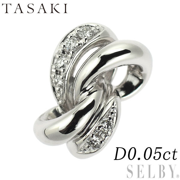 Tasaki Pearl Pt900 Diamond Pendant Top 0.05ct 