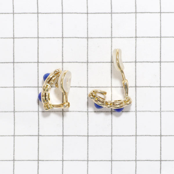Chaumet K18YG lapis lazuli diamond earrings 